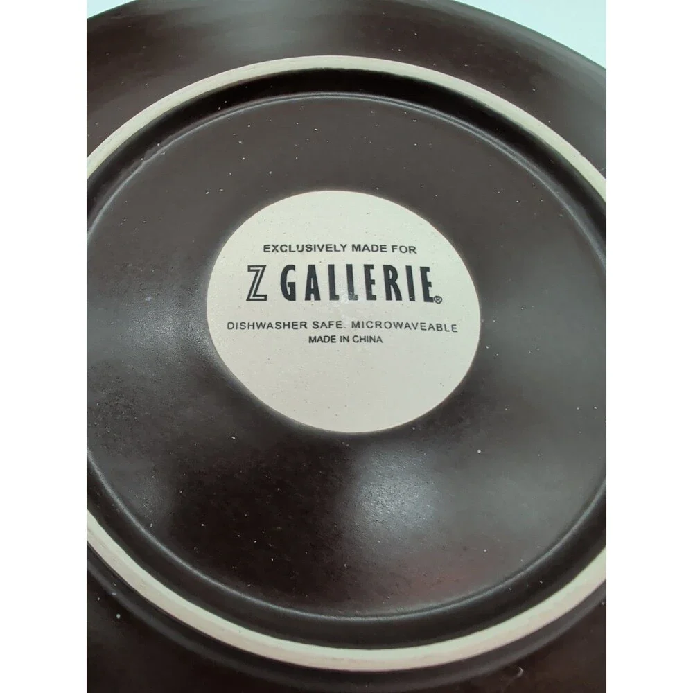 Z Gallerie Salad Plates Brown Coral Branches Set Of 3 Ocean Beach Salt Water